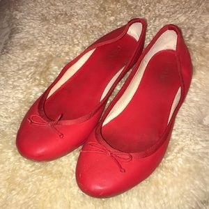 J Crew Red ballet flats